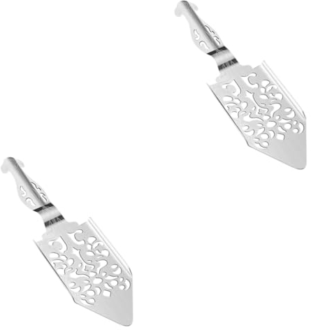 Cabilock 2 Pz cucchiaio di assenzio cucchiaio per assenzio multifunzione fontana dell'assenzio bar spoon palettine caffe filtro cucchiaio di zucchero a velo utensili da cucina svuotare