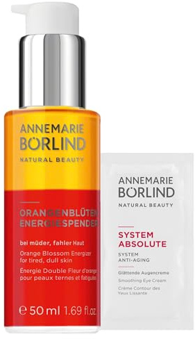 ANNEMARIE BÖRLIND ORANGENBLÜTEN ENERGIESPENDER 50ml + Gratis Probe Sachet | Belebendes Gesichtsöl, Gesichtsserum für Glow & Spannkraft, Geschenk Augencreme, Vitalisierend&Energetisierend, Anti Aging