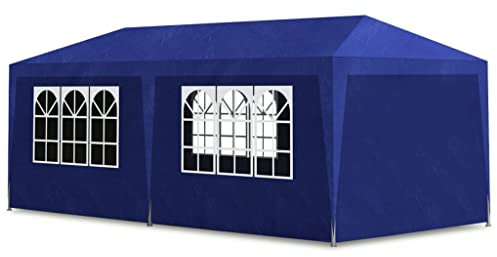 Strandzelt Shelter Pavillon Pavillons - Partyzelt 3x6 m Blau für Festival Terrasse Events Party