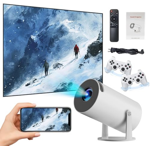 X30MAX Mini Retro Video Game Projektor 64G,Built-in 20000 Spiele,2 Wireless Controller,1080 * 720P,5G WiFi Bluetooth,4K Portable Beamer und Spiel 180°Flexible Projektion,Android 11,Heimkino,Büro