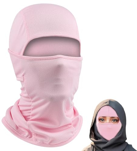 SUNXBUK Motorrad Sommer Sturmhaube Balaclava Sturmmaske für Damen und Herren, atmungsaktive elastische Maske mit UV-Schutz und Sonnenschutz für Radfahren und Outdoor, Schwarz, Blau, Rosa, Camouflage