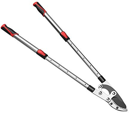 OLSKFUH Troncarami da Giardino Troncarami A Incudine Telescopico con Manico Lungo, Taglio Facile, Allungabile 69-103 Cm Potatore da Giardino, capacità di Taglio di 60 Mm Troncarami,4×Blade