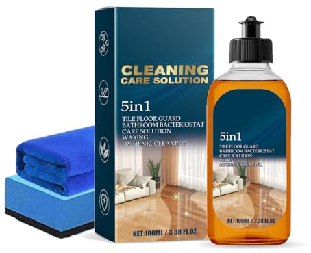 Nettoyant pour sols, nettoyant liquide pour parquets, cirage et rénovateur pour parquets avec éponge et lingette (1Pcs)