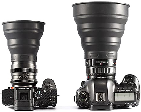 TONHOKJ Universal Silicone Lens Hood, Anti-Reflective Foldable Window Photography Hood for DSLR & Mirrorless Camera Lenses (72mm-112mm) - Blocks Reflections & Glare