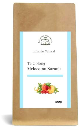 Té Azul Oolong con Melocotón y Naranja 100 g – Infusión Detox Natural para Energía Ligera y Bienestar Diario – Té a Granel 100% Natural – La Tetera de la Abuela