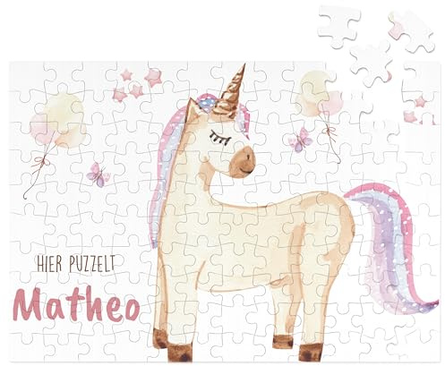 Kidsmood - Personalisiertes Kinderpuzzle mit Namen – Spielzeug Puzzle mit 192 Teile – Geschenk Mädchen zum Geburtstag & Taufgeschenk – Kleine Geschenke für Kinder & personalisierte Geschenke Baby