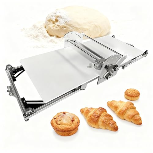 Beachtiful Compact Electric Dough Rolling Machine, Electric Foldable Dough Sheeter, Stainless Steel Pastry Roller with Adjustable Thickness, Commercial & Home Use, for Pizza, Croissants