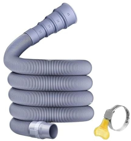 Opatiny Kit de tuyau d'égout pour camping-car avec tuyau de vidange pliable de 1 à 5 m, double couche en PVC pour évacuation des déchets de caravane, compatible avec les connexions standard de camping