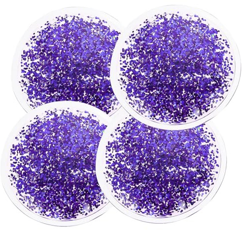 Wiederverwendbare Gel Augenpads 2 Paar für Müde Augen, Lila | Pvc Gel, Warme und Kalte Kompressen für Augen, Zuhause und Büro, Sommer, Lindert Müdigkeit