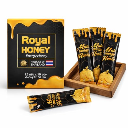 Miel Aphrodisiac en Sachets Individuels – 10 Sachets de 15 g – Miel Alimentaire – Format Pratique – Qualité Alimentaire (NOIR)