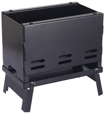 Portable Charcoal BBQ Grill - Foldable & Removable Charcoal Stove for Home Garden Patio Camping & Picnics - Compact Outdoor Cooking Equipment