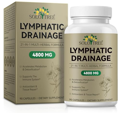 Lymphatic Drainage Supplements, Herbal Blend for Immune and Fluid Health for Men Women, Formula for Lymph System Balance (90 Softgels)
