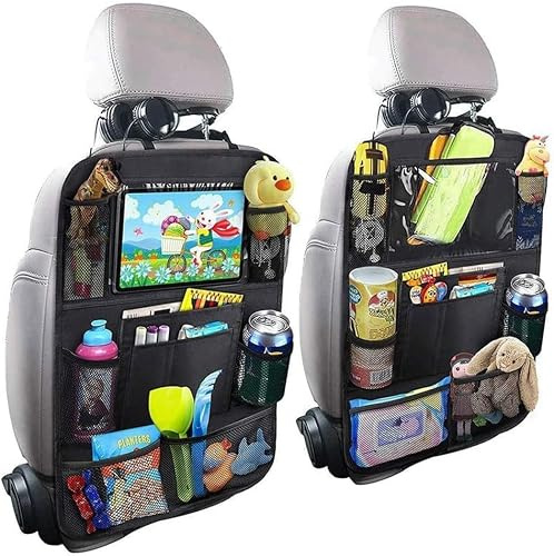 XFSRG 2 Piezas Organizador Asiento Coche Organizador Trasero Niños Protector Respaldo Asiento Coche Bolsillos Múltiples Funda para Tableta Almacenamiento Respaldo