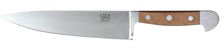GÜDE Solingen - kockkniv smidd, 21 cm, päronträ, ALPHA-BIRNE - double bolster, Handgjord Tyskland