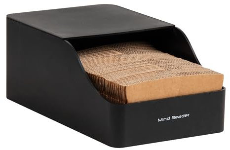 Mind Reader SLED-BLK Coffee Cup Sleeve Dispenser, Plastic, Black, 6 X 9.57 X 3.78