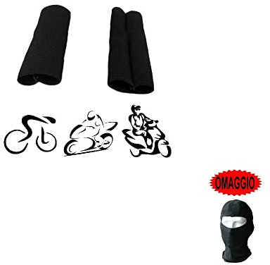 Manguitos Pro Grip Puños Protector de Manillar Universal Tejido elástico Antideslizante Negro LUN 9,8XLARG 3 cm Compatible con Todos los manillares de Motos Bicicletas y Scooters