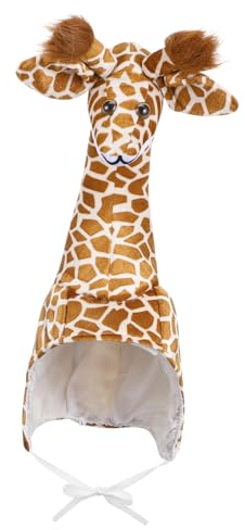 Amosfun Giraffe Hüte Geburtstag Hut Kappe Halloween Kostüme Performance Kostüm Giraffe geformte Hüte interaktive Tiermütze - Erwachsene