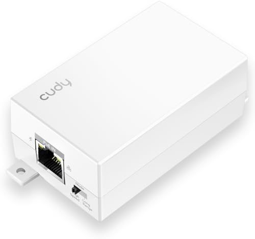 Cudy PoE10 Gigabit PoE+ Extender, 1 Port 10/100/1000Mbps, PoE Verstärker, Repeater, Wandmontage, Daisy Chain, entspricht IEEE 802.3at / 802.3af, Plug and Play | GbE-Reichweitenverlängerer, 1 Eingang/1 Ausgang, 3 Geräte in Reihe schaltbar, 2-kV-Überspannungsschutz, Wandmontageset