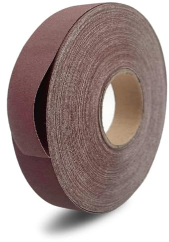 Rollo de papel de lija de grano 240, rollo continuo de 1 pulgada x 55 yardas de largo, abrasivos de grano 240, bloques de lijado a mano (grano 240)