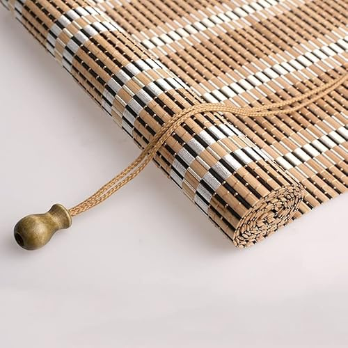 SGSKEIEY Store Enrouleur Bambou Naturel,Store Venitien en Bois,Store Fenetre Occultant,Store Fenetre Occultant,85% Protection Solaire Intimité Écran,Respirant/écologique (50 * 80cm/20 * 32in)