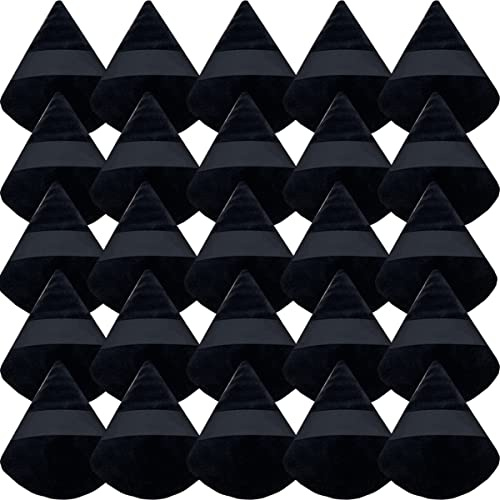 GXXMEI 30PCS Powder Puff Face Soft Makeup Sponge, Triangle Powder Puffs for Loose Powder Mineral Powder Velour Puff for Face Exquisite Makeup Eyes Contouring, Beauty Makeup Tools