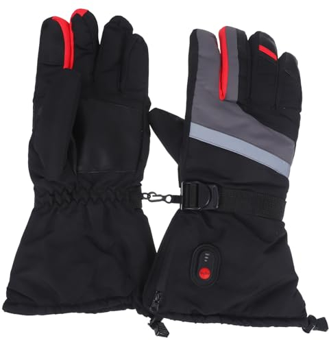 Toddmomy Thermohandschuhe Beheizbar Für Damen Herren Winddichte Handschuhe Skihandschuhe Mit Verstellbarem Handgelenkband Hände Warm Halten Im Winter