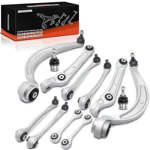 Frankberg 8x Querlenker+ 2x Koppelstange+ 2x Traggelenk Vorderachse Kompatibel mit A4 8W2 8WC 1.4L-3.0L 2015-Heute A5 F53 F5P F57 F5E 2.0L-3.0L 2016-Heute Replace# 8K0411317D