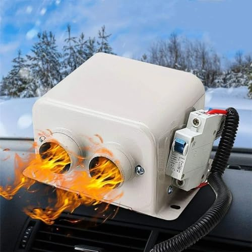 Car Heater Defroster TORCARVH Car Windshield De-Icers Car Defogger 12V 800W Car Heater 2 in 1 Portable Car Heaters and Cooling Fan Defrost Demister Heater for Cars Vans Trucks RVs