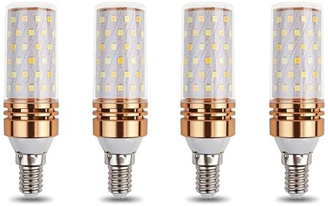 Aiwerttes E14 LED Glühbirne 9W,äquivalent zu 100W Halogen Glühbirne,E14 LED Mais Glühbirnen für Kronleuchter Home Lighting Decor,nicht dimmbar,AC 220-240V,4 Stücks(Tricolor)