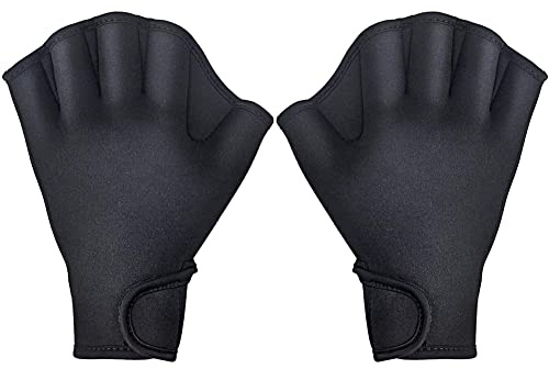 Gants aquatiques Gants de natation Gants palmés de natation Entraînement de natation Gants de natation palmés pour hommes femmes adultes enfants Fitness aquatique Entraînement de résistance à l'eau M