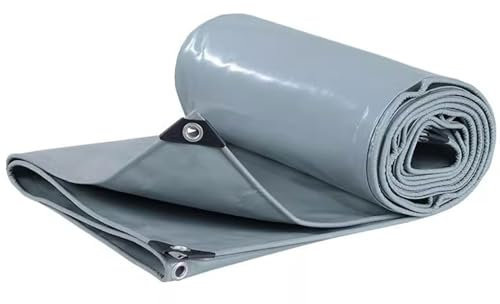 Heavy Duty Tarpaulin Sheet Cover 3x4m 4x5m Large Waterproof Tarp Drsyffsup MultiPurpose Pergola Cover for Garden Furniture Camping Truck Ground Sheets Coop Roof, Grey(1x1.5m)
