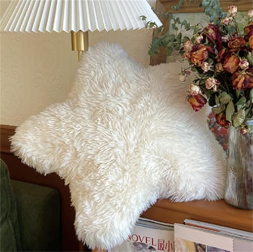 Kuschelkissen Kinder Sternkissen Weiche Flauschige Sterne Mond Wolke Kuschelkissen Sofakissen Plüsch Kissen Dekokissen für Kinderzimmer Schlafzimmer Deko (Sternkissen)