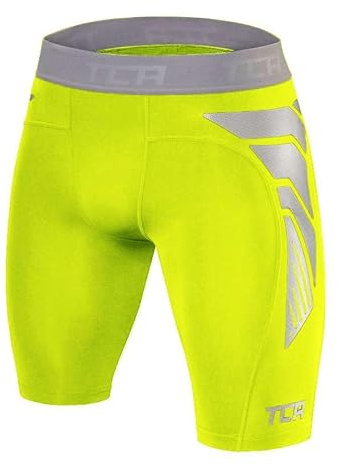 TCA Pojkar CarbonForce Pro Thermo kompression underkläder shorts, Ljusgrön, 10-12 år