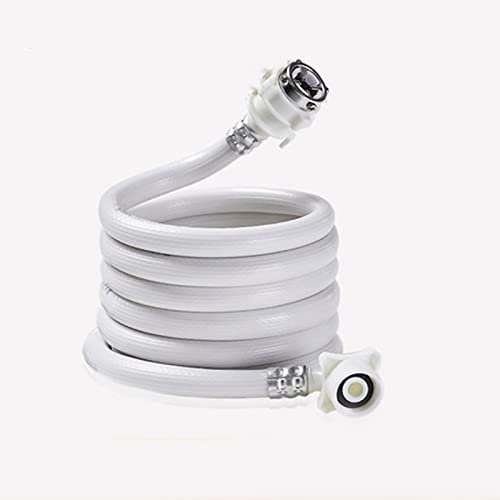 Glomora PVC Washing Machine Water Inlet Pipe with Steel Connector Extension Tube Washing Machine Hoses for Water Injection (1.5m/59.1in)