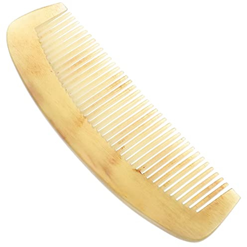 FRCOLOR Peine de Cuerno de Buey Natural para Masaje del Cabelludo Peine Alisador para Cabello Grueso Liso y Herramienta de Peinado Cuidado del Cabello Barba