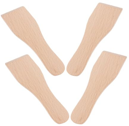 FELTECHELECTR 4piezas Pala Pequeña De Madera Espátula De Madera Reutilizable Para Hornear Barbacoa Uso Casa Para Mantequilla Pizza Pastel Utensilio De Cocina Resistente y Conveniente