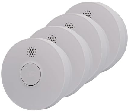 UNITEC Rauchwarnmelder TÜV geprüft, Rauchmelder, DIN EN 14604 Zertifiziert, Produktlebensdauer 10 Jahre, Alarm 85 dB, akustische und optische Anzeige, manuelle und automatische Prüffunktion, 4er Pack