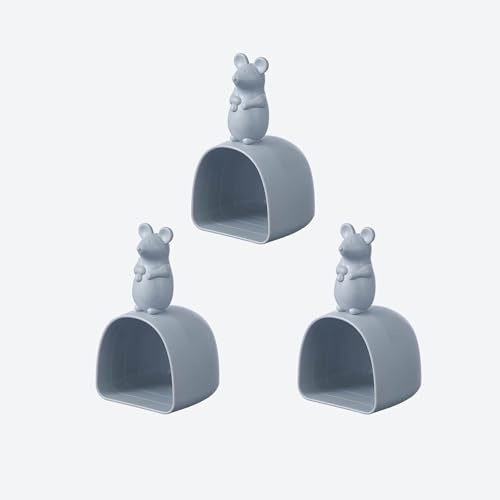 Mouse Measuring Scoop - Cute Kitchen Tool for Scooping Rice, Flour, Sugar, and More (Pack 3)