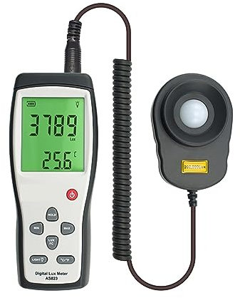 OUTFYT Luxmètre Portable Numérique Éclairement 200 000 Lux/FC Luminomètre Photomètre Testeur D'éclairage Lux Mètre,Testeur Multifonction