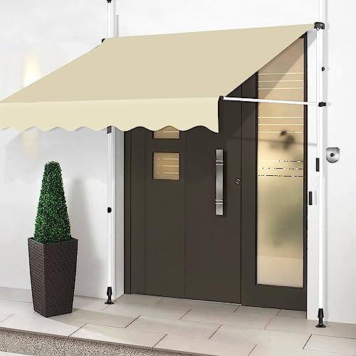Générique Store de terrasse réglable pour Jardin et Balcon, auvent Pare-Soleil autoportant avec manivelle, Hauteur réglable de 3 m, Store de Porte Mural