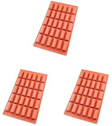 Juego de 3 moldes de silicona para tartas con 30 cavidades, galletas de chocolate, moldes geométricos, pasteles, bricolaje, herramientas de cocina, tienda de pasteles