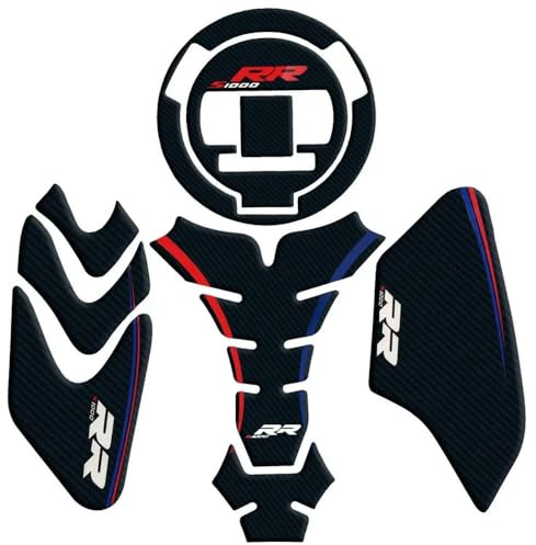 JXZQQBMD Tank Traction Pads Kohlefaser Aufkleber für BMW S1000RR HP4 S1000R Motorrad Seitenaufkleber Gas Knieschutz Kleber S1000RR