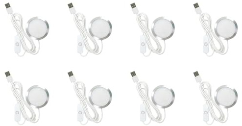 Bzocio 8X Kit Lampada LED DIY: Solo Accessori Hardware, Parte Stampata in 3D, Progetto di Illuminazione Personalizzato A Risparmio Energetico e Luce Brillante