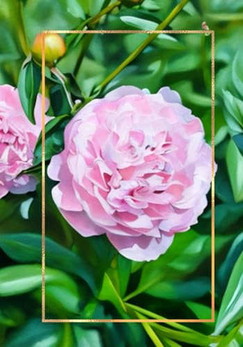 The Peony Portraits Journal (7x10 Lined Notebook) | Bloom & Vine Collection: Pink peony oil painting cover design, 100 lined pages, personalized title ... | Blooms on Vine × Vine Street Design Company