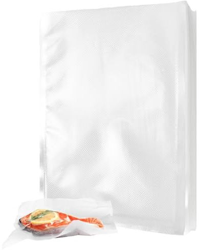 SLTAXAR 100 Stück Vakuumbeutel Lebensmittel Vacuum Beutel 25x20cm Wiederverwendbar Vakuumierbeutel Sous Vide Beutel BPA-Freie Gefrierbeutel Lebensmittelecht für alle Vakuumierer Vakuumiergerät