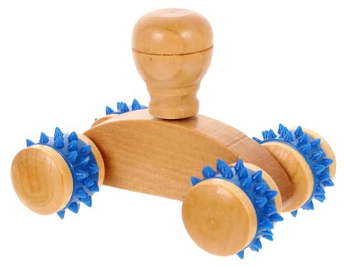 INOOMP 3 Stück Holz Massage Roller mit Ganzkörper Muskelmassagegerät für Rücken Nacken Beine Ergonomisch Langlebig zur Muskelentspannung und Tiefenmassage nach Sport