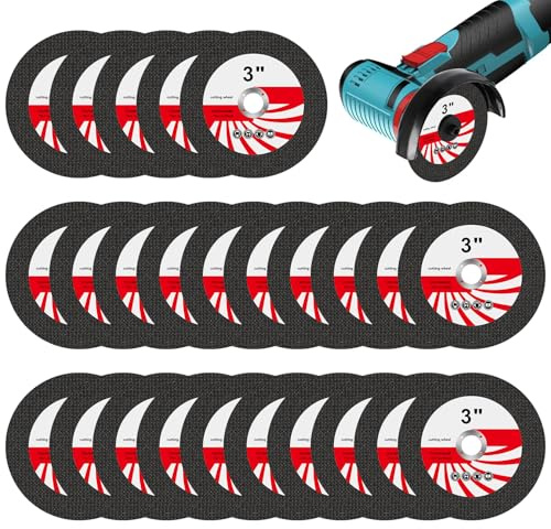 25 Pièces Disques à Tronçonner 76 mm Métal INOX Acier Fer – Disque de Coupe 75 x 1,2 x 10 mm pour Meuleuse d’Angle – Coupe Rapide et Précise Multi-Matériaux