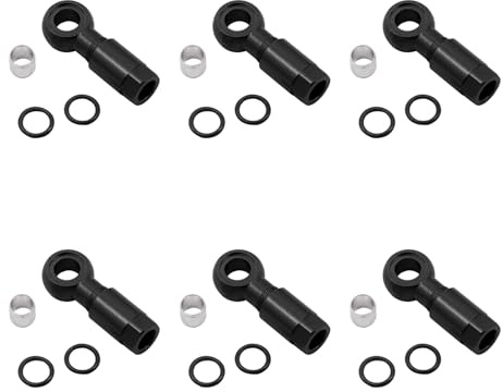 ISTOVO 6X Fahrrad Hydraulische Scheiben Bremse Nadel Kopf für XT XTR Fahrrad Bremse Zubehör Schwarz