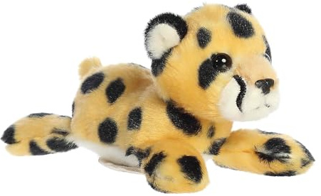Aurora® Adorable Shoulderkins™ Duma Cheetah™ Stuffed Animal - Fun Buddy that Can Go Everywhere with You - Perfect for Kids 3+ Years and Costumes - Yellow 6.5 Inches