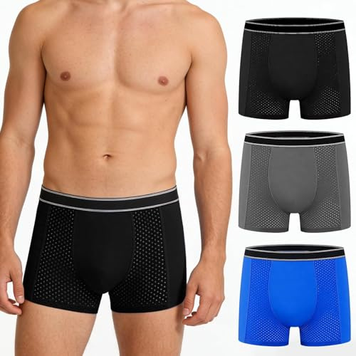 Confezione da 3 Mutande Incontinenza Uomo, 200ml Assorbenti Boxer per Incontinenza da Uomo in Cotone Lavabile e Riutilizzabile (Taglia M)